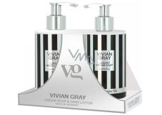 Vivian Gray Lemon & Green Tea luksusowy płynny mydło z dozownikiem 250 ml + luksusowe mleczko do rąk z dozownikiem 250 ml, zestaw kosmetyczny