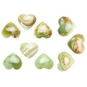 Aragonit Hmatka leczniczy kamień w kształcie serca naturalny kamień 5,5 - 6 cm, kamień uwolnienia