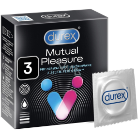 Durex Mutual Pleasure kondom z wypustkami, nominalna szerokość: 56 mm 3 sztuki