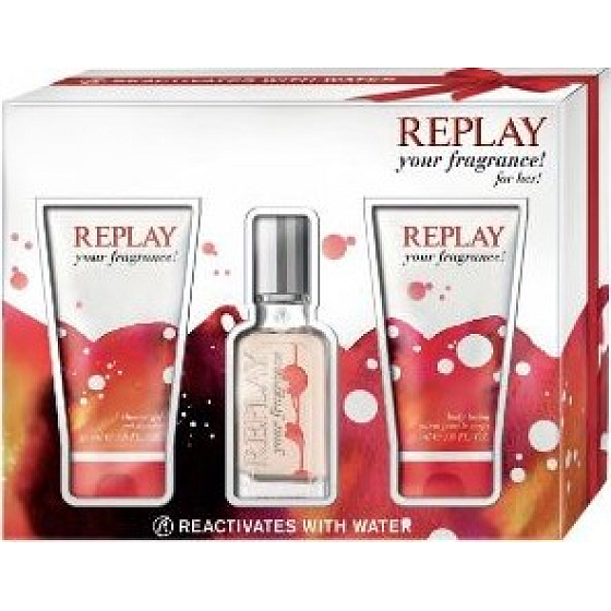 Replay Your Fragrance Woman toaletní voda 20 ml + sprchový gel 50 ml + tělové mléko 50 ml, dárková sada