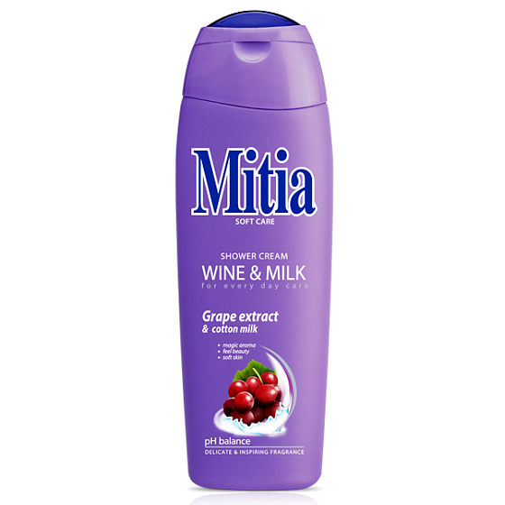 Mitia Soft Care Wine & Milk sprchový gel 400 ml