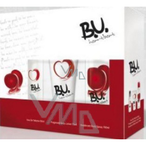 B.U. Heartbeat toaletní voda 50 ml + tělové mléko 75 ml + deodorant sprej 150 ml, pro ženy dárková sada