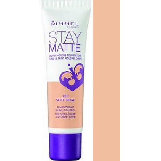 Rimmel London Stay Matte Liquid Mousse make-up 200 Soft Beige 30 ml