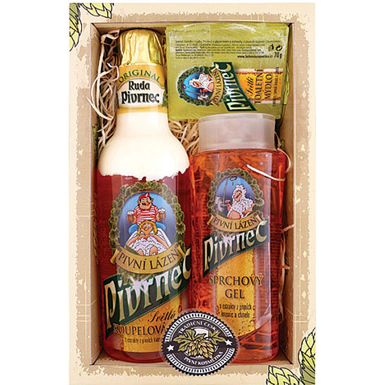 Bohemia Gifts Pivrnec sprchový gel 250 ml + koupelová pěna 500 ml + toaletní mýdlo 70 g, kosmetická sada
