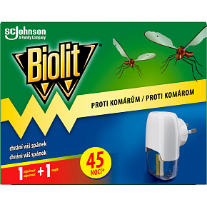 Biolit elektryczny odparowywacz przeciwko komarom, 45 nocy, 27 ml