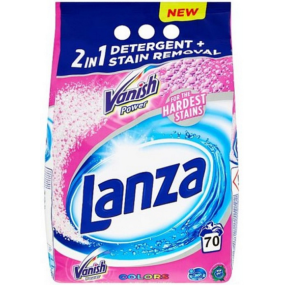 Lanza Vanish Power Colors 2v1 prací prášek na barevné prádlo 70 dávek 5,25 kg