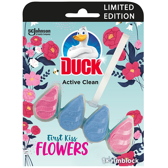 Duck Active Clean Pierwszy Pocałunek Kwiaty WC zawieszka czyszcząca 38,6 g