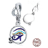 Zawieszka ze srebra próby 925 Egipt - Oko Hory, charms do bransoletki symbol