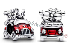 Charm Srebrna 925 Disney Mickey & Minnie w podróży, koralik na bransoletkę podróżniczą