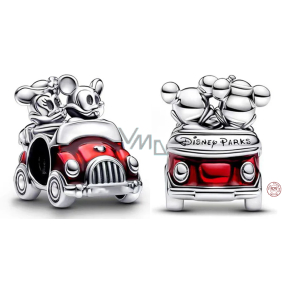 Charm Srebrna 925 Disney Mickey & Minnie w podróży, koralik na bransoletkę podróżniczą