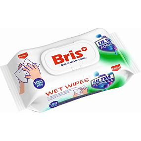 Bris higieniczne chusteczki nawilżane z klipsami, 100 szt.