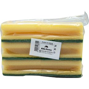 BALhome gąbki do naczyń formowane żółte 5+1 szt.