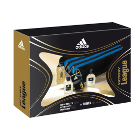 Adidas Victory League toaletní voda pro muže 100 ml + voda po holení 100 ml + sprchový gel 250 ml + ručník, dárková sada