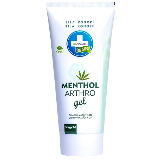 Annabis Menthol Cann Arthro chladivý gel k masáži v oblasti kloubů, svalů, šlach a zad 200 ml