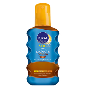 Nivea Sun Protect + Bronze F30+ olej na opalování podporující zhnědnutí 200 ml sprej
