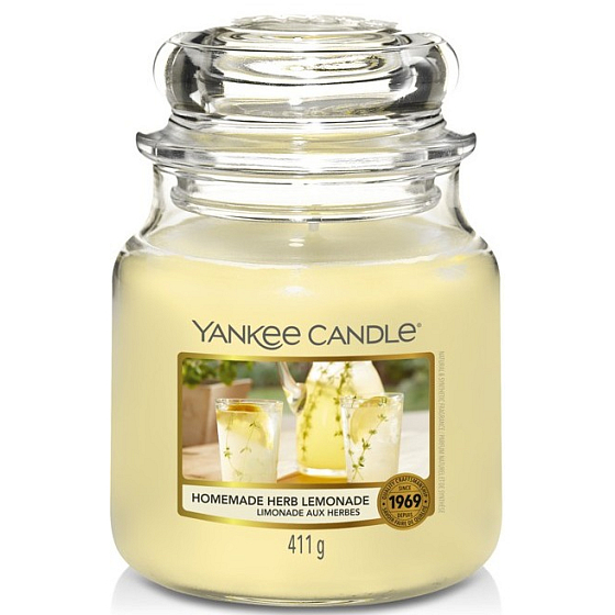 Yankee Candle Homemade Herb Lemonade - Domácí bylinková limonáda vonná svíčka Classic střední sklo 411 g
