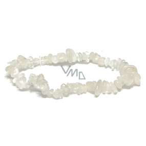 Bransoletka z kamienia księżycowego elastyczna cięta naturalny kamień, 19 cm, kamień przeznaczenia Bransoletka z kamienia księżycowego elastyczna cięta naturalny kamień, 19 cm, kamień przeznaczenia