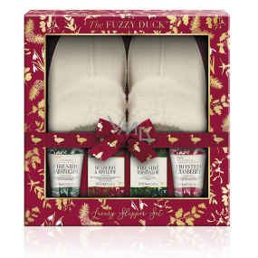 Baylis & Harding Zimowe królestwo toaletne mydło 100 g + sól do kąpieli na nogi 100 g + żel myjący 50 ml + krem do nóg 50 ml + klapki, kosmetyczny zestaw dla kobiet