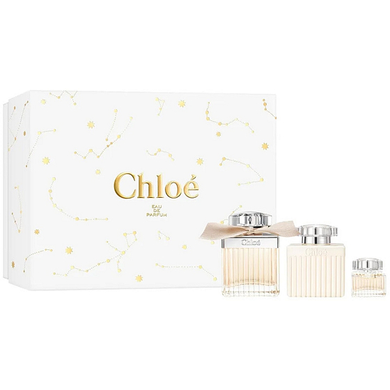 Chloé Chloé parfémovaná voda 75 ml + parfémovaná voda 5 ml + tělový krém 100 ml, dárková sada pro ženy