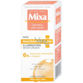Mixa Niacinamide Glow rozjaśniający krem zapewniający aż 24h nawilżenia 50 ml Mixa Niacinamide Glow rozjaśniający krem zapewniający aż 24h nawilżenia 50 ml