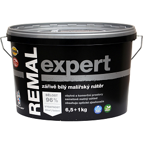 REMAL Expert lśniąca biała farba malarska do ścian, 6,5+1 kg