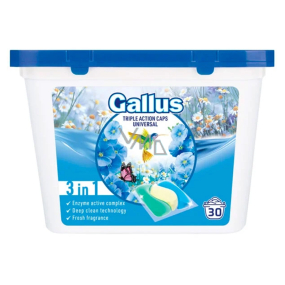 Gallus Universal kapsle na bílé a barevné prádlo 30 dávek 450 g Gallus Universal kapsle na bílé a barevné prádlo 30 dávek 450 g
