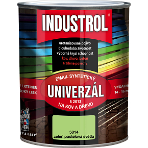 Industrol S2013 uniwersalna błyszcząca farba na metal i drewno, 5014 zieleń pastelowa jasna, 750 ml
