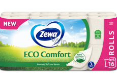 Zewa ECO Comfort 3-warstwowy papier toaletowy, 16 roles, 19,3 m rolka
