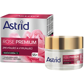 Astrid Rose Premium 55+ ujędrniający i wypełniający krem na noc, 50 ml