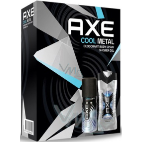 Axe Cool Metal deodorant sprej pro muže 150 ml + sprchový gel 250 ml, kosmetická sada Axe Cool Metal deodorant sprej pro muže 150 ml + sprchový gel 250 ml, kosmetická sada