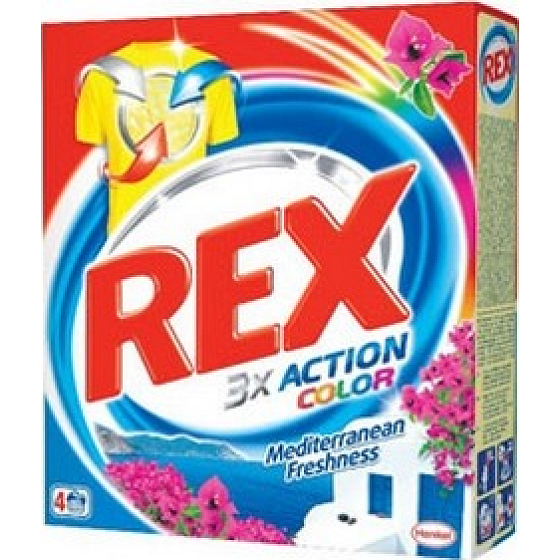 Rex 3x Action Mediterranean Freshness Color prací prostředek na barevné prádlo 4 dávky 300 g