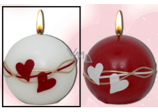 Lima Valentýnská vonná svíčka bílá koule 60 mm 1 kus